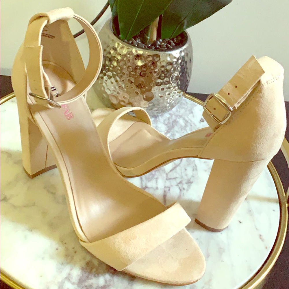 Nude high heel sandal